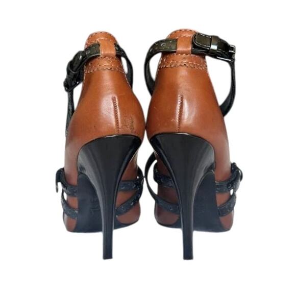 Tory Burch Black/Brown Heels Pumps | Size 6.5 - Picture 4 of 9